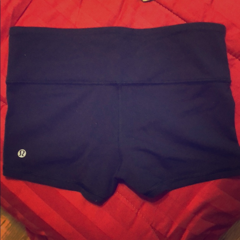 Black Lululemon Spandex Shorts